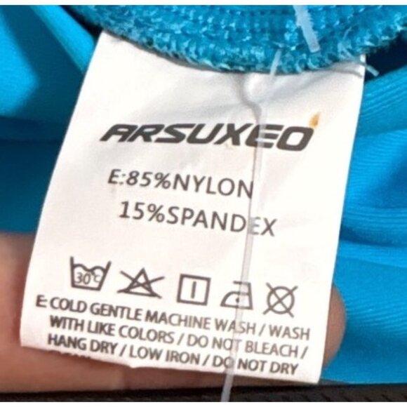 Arsuxeo Womens Cycling Skirt Sz Med Blue Sportswear Nylon Spandex Blend Padded - Picture 5 of 10